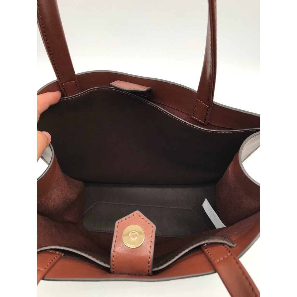 Banana Republic Real Leather Brown Portfolio Large Tote Purse - Picture 10 of 12